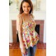 Sunny Days Floral Smocked Shoulder Tie Top in Yellow Sunny Days Floral Smocked Shoulder Tie Top in Yellow