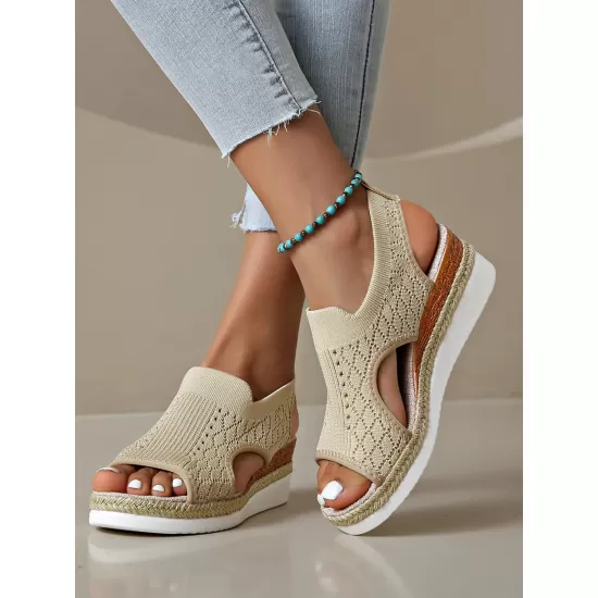 Open Toe Platform Wedge Sandals Open Toe Platform Wedge Sandals