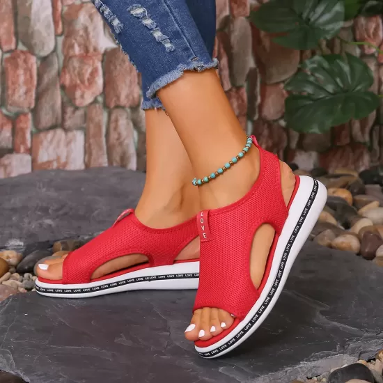 Mesh Open Toe Platform Sandals Mesh Open Toe Platform Sandals