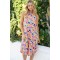 Printed Sleeveless Dress with Pockets