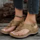 Toe Post Flower Detail Wedge Sandals Toe Post Flower Detail Wedge Sandals