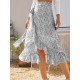Printed Ruffled Midi Skirt (multiple color options) Printed Ruffled Midi Skirt (multiple color options)