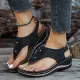 Toe Post Flower Detail Wedge Sandals Toe Post Flower Detail Wedge Sandals