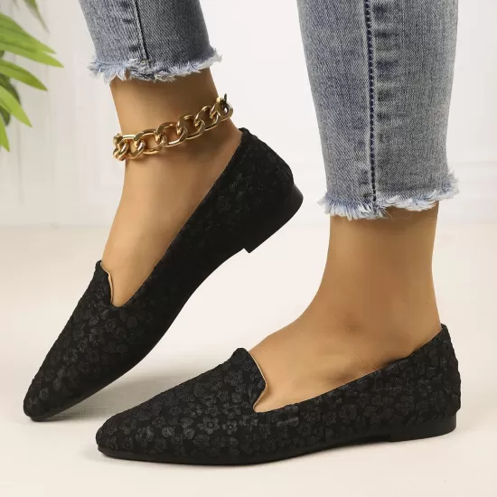 Point Toe Block Heels Slip-Ons Point Toe Block Heels Slip-Ons