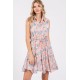 Floral Eyelet Sleeveless Mini Dress Floral Eyelet Sleeveless Mini Dress