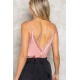 POL Adjustable Strap Lace Trim Cami in Pink POL Adjustable Strap Lace Trim Cami in Pink