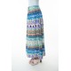 Printed Elastic Waist Band Long Skirt with Tassels in Sage Combo Printed Elastic Waist Band Long Skirt with Tassels in Sage Combo