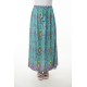 Printed Elastic Waist Band Long Skirt with Tassels in Mint Combo Printed Elastic Waist Band Long Skirt with Tassels in Mint Combo