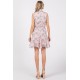 Floral Eyelet Sleeveless Mini Dress Floral Eyelet Sleeveless Mini Dress