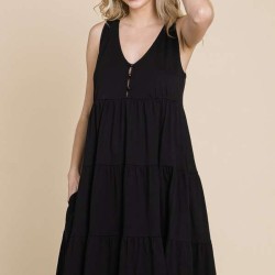 Racerback Tiered Tank Dress