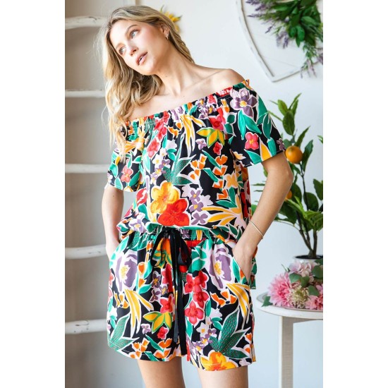 Floral Off-Shoulder Top Floral Off-Shoulder Top