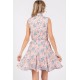 Floral Eyelet Sleeveless Mini Dress Floral Eyelet Sleeveless Mini Dress