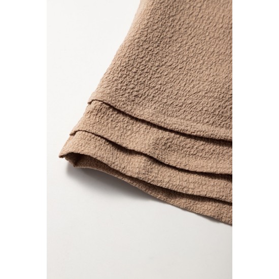 Textured Tiered Edge High Waist Shorts Textured Tiered Edge High Waist Shorts
