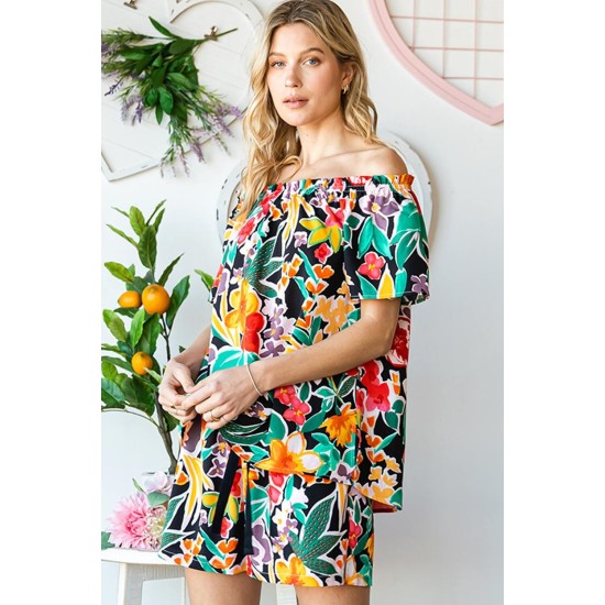Floral Off-Shoulder Top Floral Off-Shoulder Top