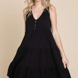 Racerback Tiered Tank Dress