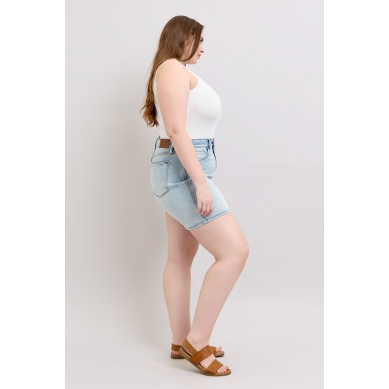 Button Denim Shorts with Pocket Button Denim Shorts with Pocket
