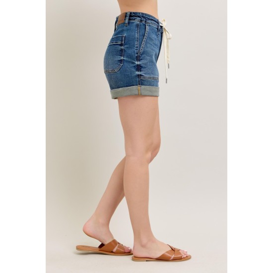 High Rise Cuff Denim Shorts High Rise Cuff Denim Shorts
