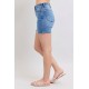 Button Denim Shorts with Pockets Button Denim Shorts with Pockets