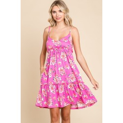 Floral Ruffled Cami Dress