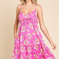 Floral Ruffled Cami Dress