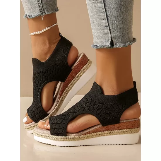 Open Toe Platform Wedge Sandals Open Toe Platform Wedge Sandals
