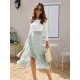 Printed Ruffled Midi Skirt (multiple color options) Printed Ruffled Midi Skirt (multiple color options)