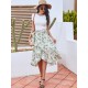 Printed Ruffled Midi Skirt (multiple color options) Printed Ruffled Midi Skirt (multiple color options)