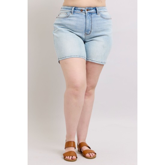 Button Denim Shorts with Pocket Button Denim Shorts with Pocket