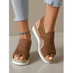 Open Toe Platform Wedge Sandals