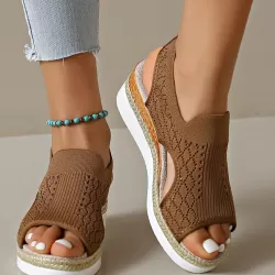Open Toe Platform Wedge Sandals