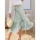 Printed Ruffled Midi Skirt (multiple color options) Printed Ruffled Midi Skirt (multiple color options)