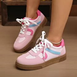 Round Toe Platform Sneakers