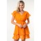 Short Sleeve Woven Layered Dress