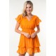 Short Sleeve Woven Layered Dress Short Sleeve Woven Layered Dress