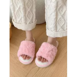 Cozy Open Toe Slippers