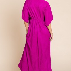 Surplice Maxi Dress with Pockets