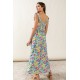 Floral Ruffle Trim Smocked Cami Dress Floral Ruffle Trim Smocked Cami Dress
