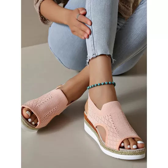 Open Toe Platform Wedge Sandals Open Toe Platform Wedge Sandals