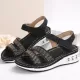 Open Toe Inlaid Rhinestone Wedge Sandals Open Toe Inlaid Rhinestone Wedge Sandals