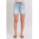 Button Denim Shorts with Pocket Button Denim Shorts with Pocket