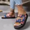 American Flag Patriotic Double Strap Sandals