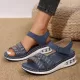 Open Toe Inlaid Rhinestone Wedge Sandals Open Toe Inlaid Rhinestone Wedge Sandals