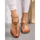 Colorful Beaded T-Strap Flat Sandals Colorful Beaded T-Strap Flat Sandals