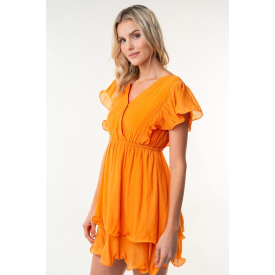 Short Sleeve Woven Layered Dress Short Sleeve Woven Layered Dress