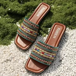 Open Toe Flat Sandals