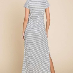 Striped Twisted Detail Dress