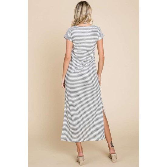 Striped Twisted Detail Dress Striped Twisted Detail Dress