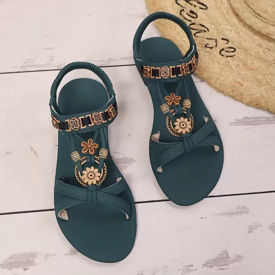 Flower Open Toe Flat Sandals Flower Open Toe Flat Sandals