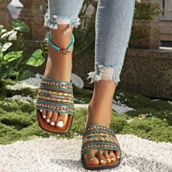 Open Toe Flat Sandals