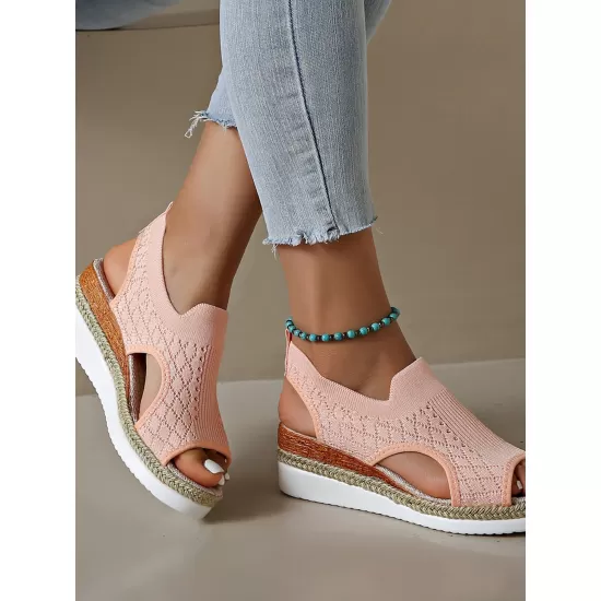 Open Toe Platform Wedge Sandals Open Toe Platform Wedge Sandals